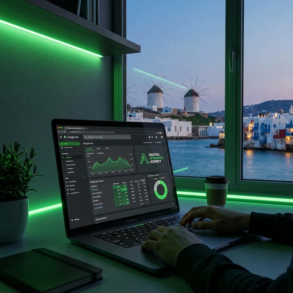 Υπηρεσίες Google Ads Μύκονος από την YFO - Search, Display, YouTube, Performance Max