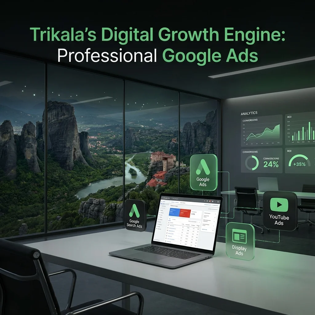 Υπηρεσίες Google Ads Τρίκαλα από την YFO - Search, Display, YouTube, Performance Max