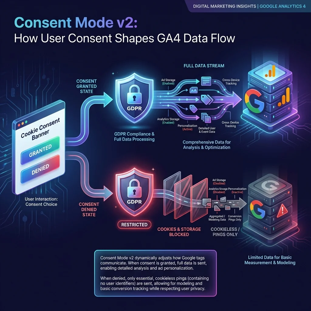 Consent Mode v2 Data Flow Diagram