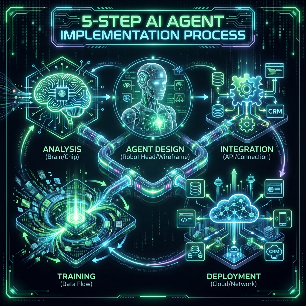 AI Agents Process Infographic