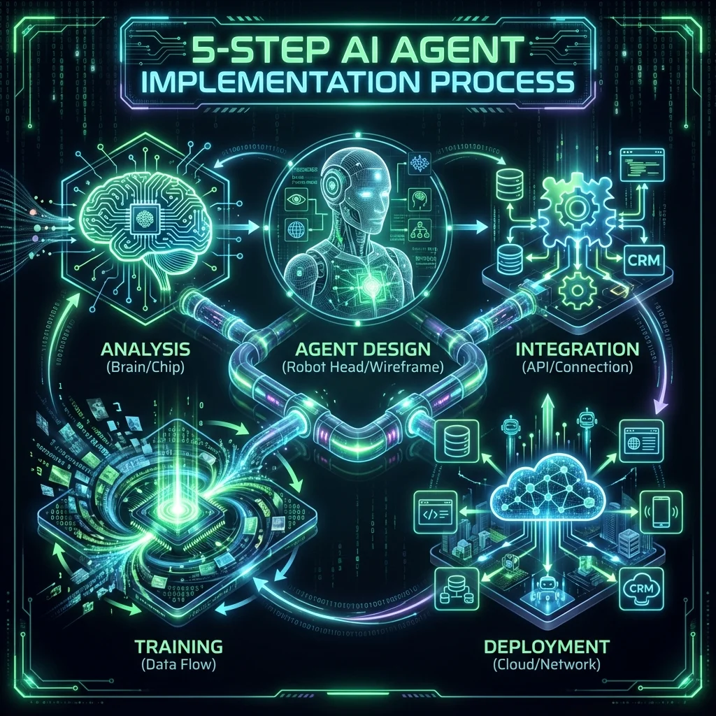 AI Agents Process Infographic