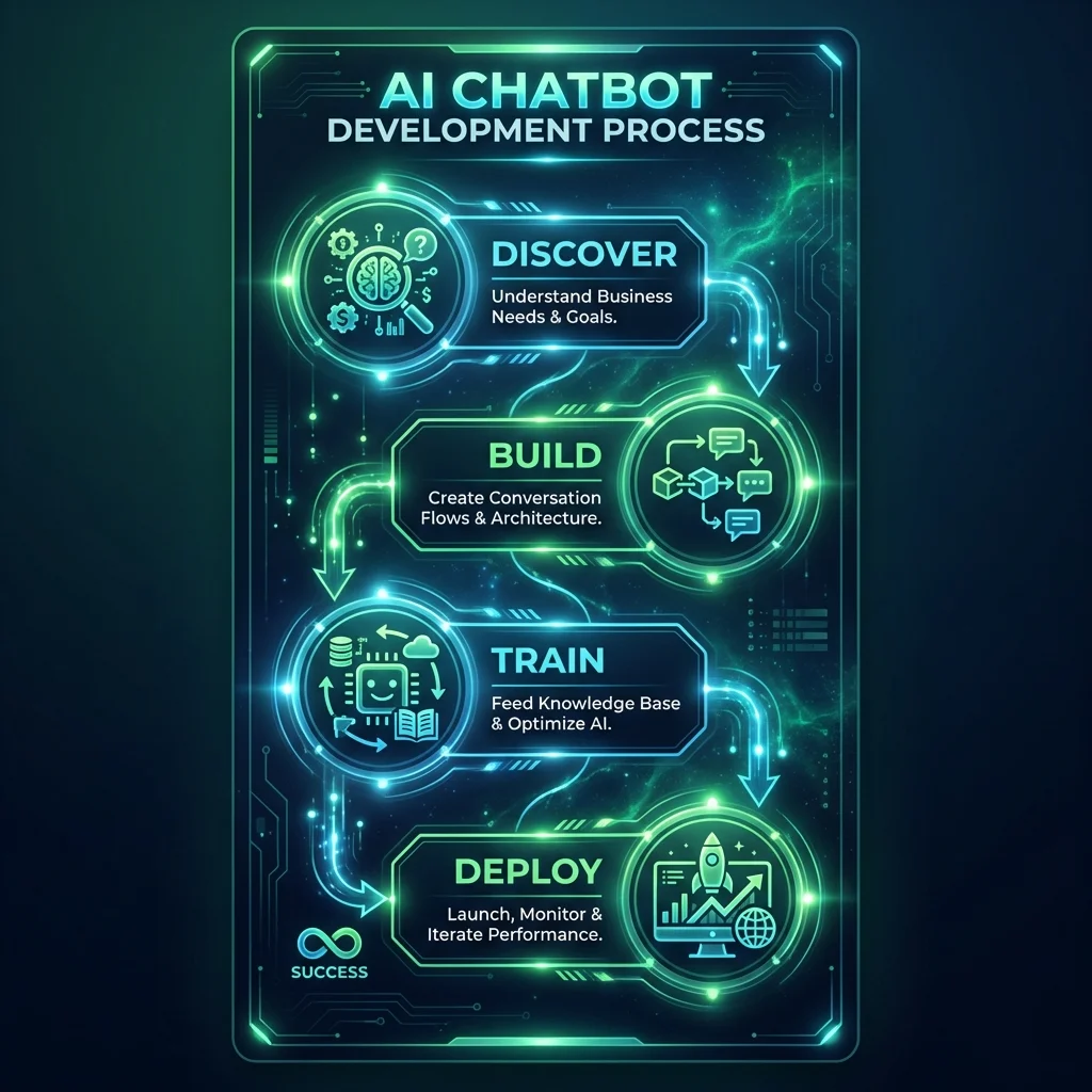 Chatbot Development Process Infographic