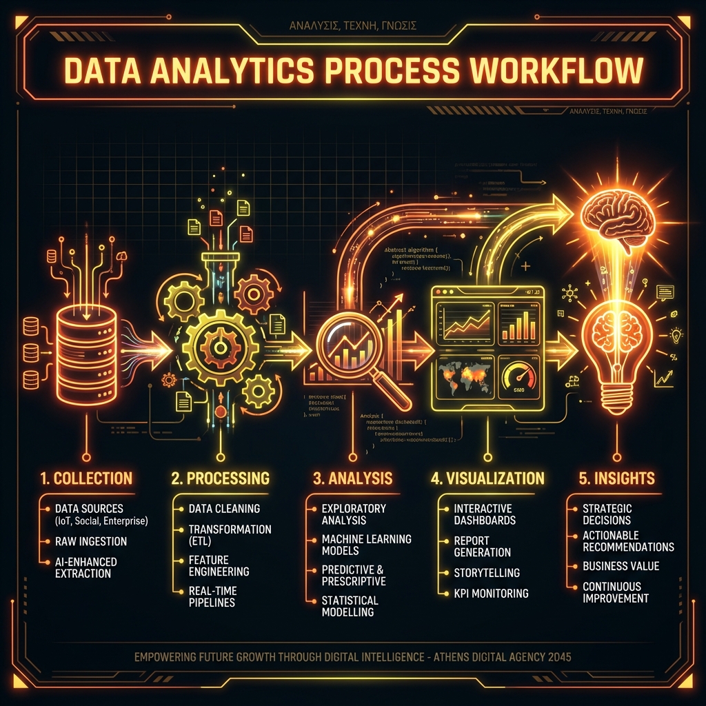 Data Analytics Process Infographic