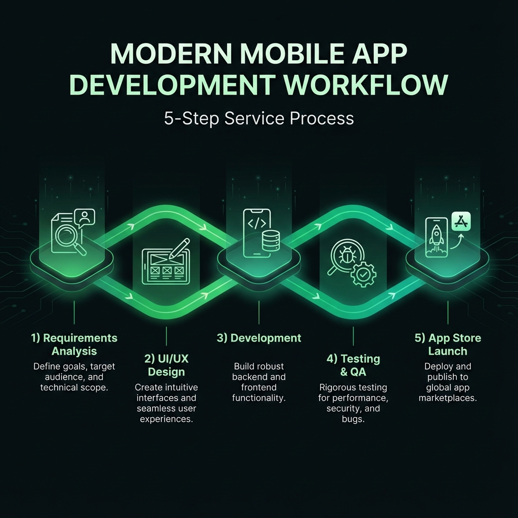 Mobile Apps Process Infographic