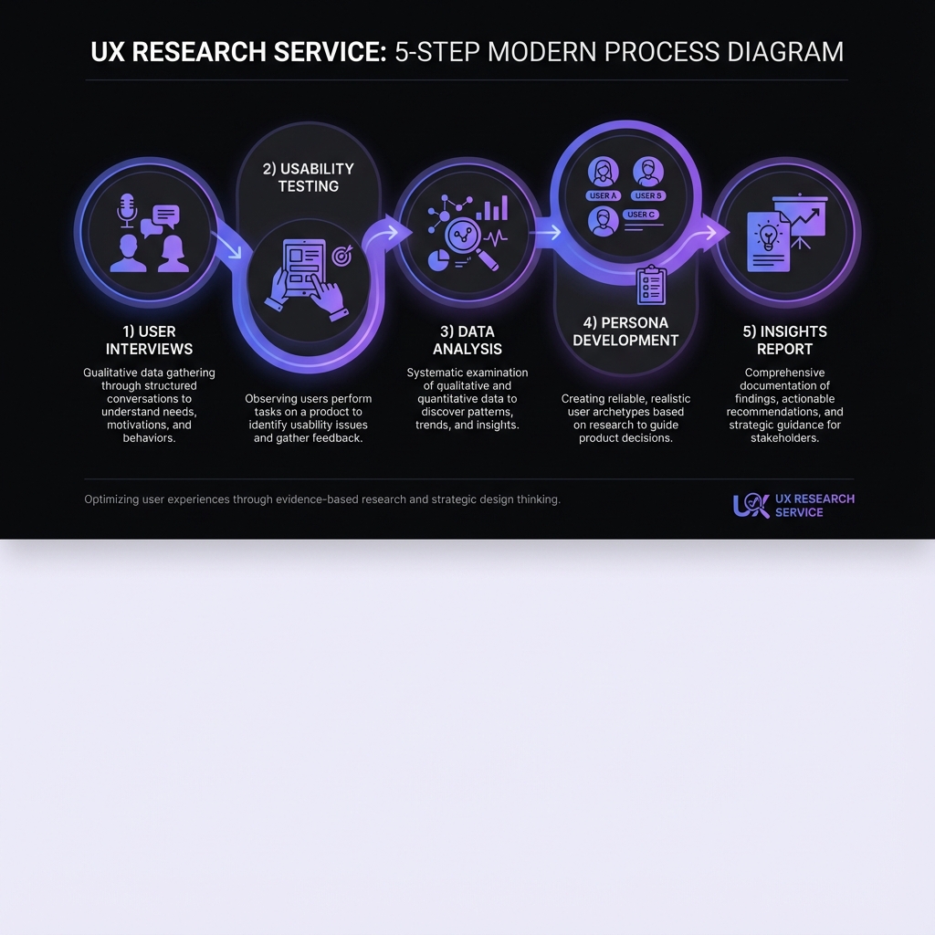 UX Research Process Infographic