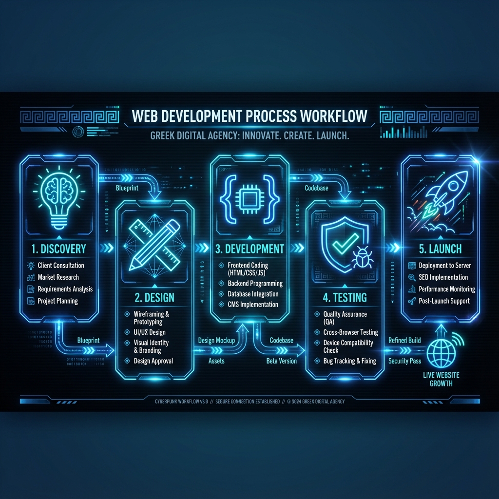 Web Development Process Infographic