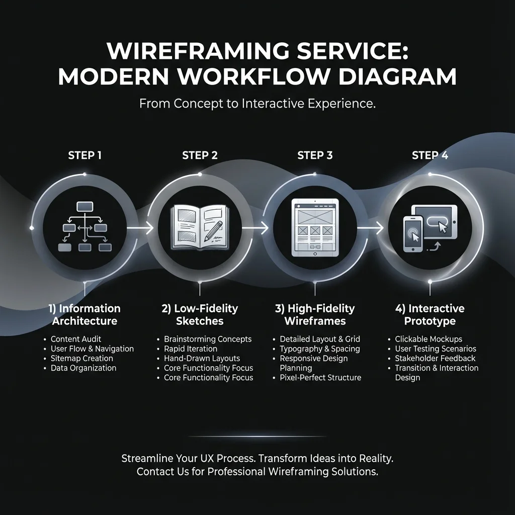 Wireframing Process Infographic