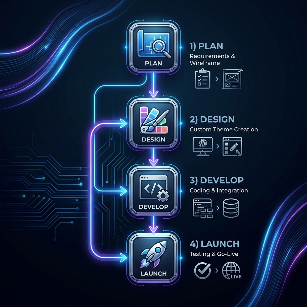 WordPress Development Process Infographic
