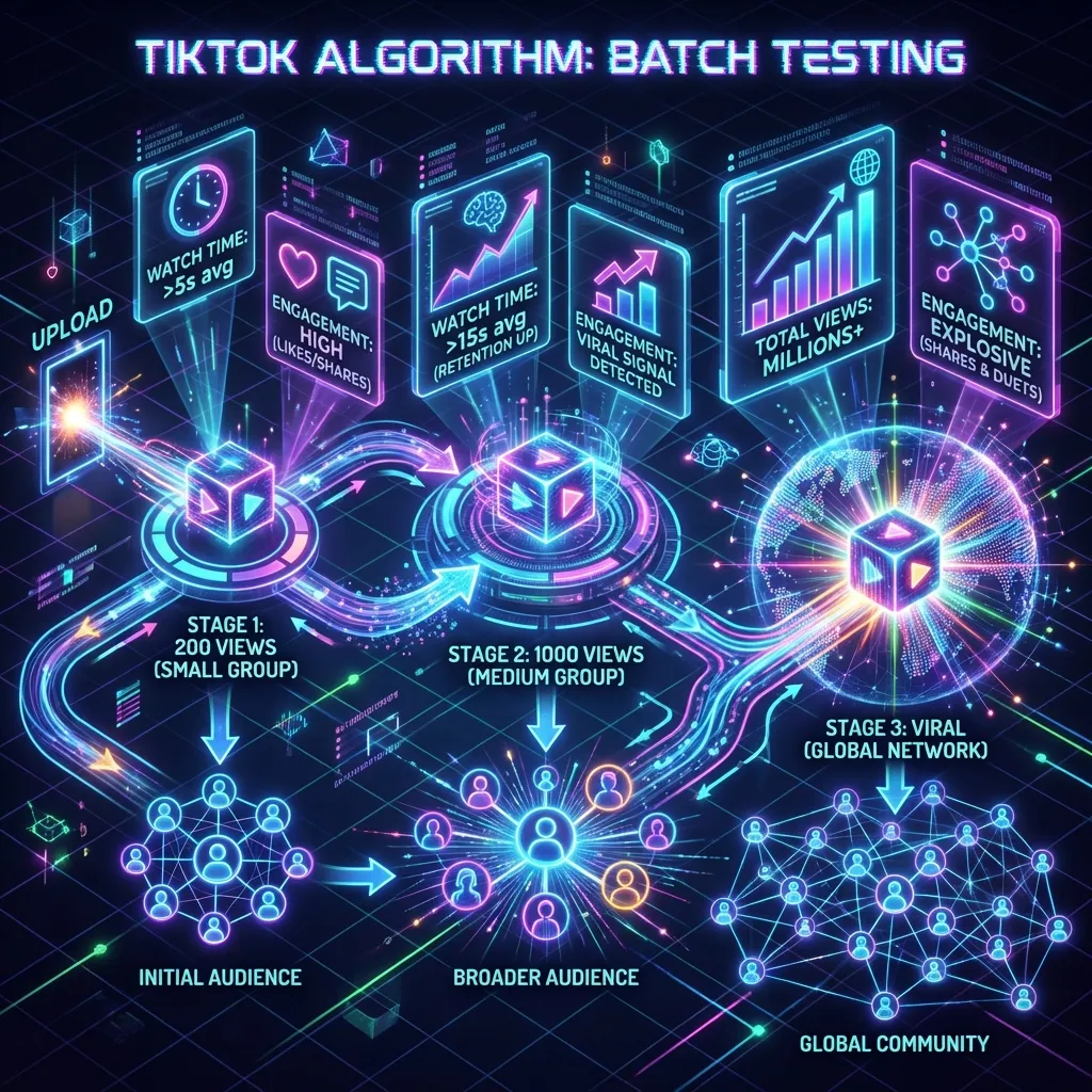 TikTok Batch Testing Algorithm System
