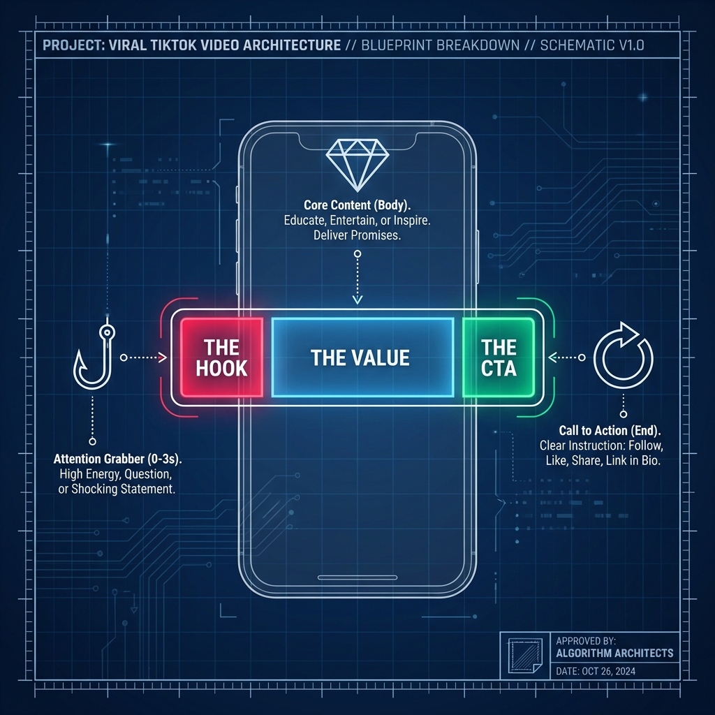 Viral TikTok Anatomy - Hook, Value, CTA