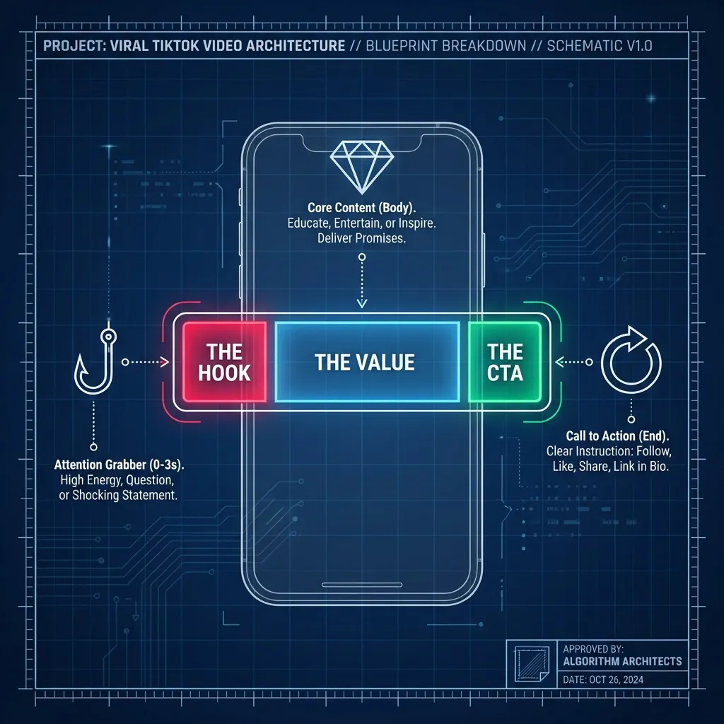 Viral TikTok Anatomy - Hook, Value, CTA